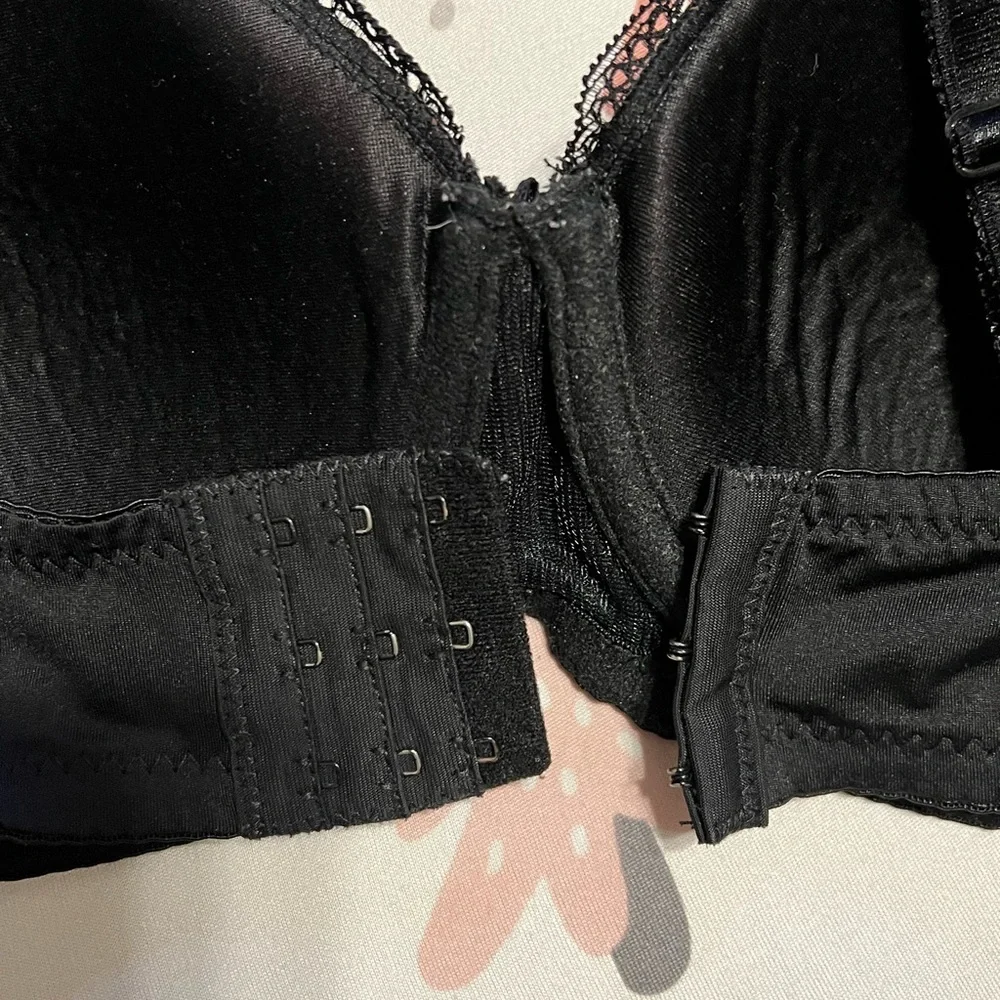 Elegant Black and Red Lace Bra